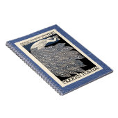 ピーコックヴィンテージブルーアールヌーボーアート ノートブック (右側)