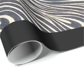 ピーコックヴィンテージブルーアールヌーボーアート ラッピングペーパー (ロールコーナー)