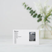 ピーコックヴィンテージブルーアールヌーボーアート 名刺 (スタンド正面)