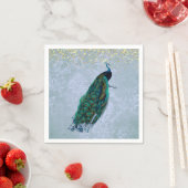 ピーコックヴィンテージ金ゴールド紙吹雪グラム スタンダードカクテルナプキン (インサイチュ)