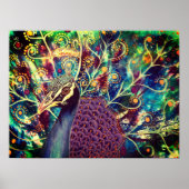 ピーコック万華鏡のように千変万化するパターンカラフルボー芸術的ホ ポスター (正面)