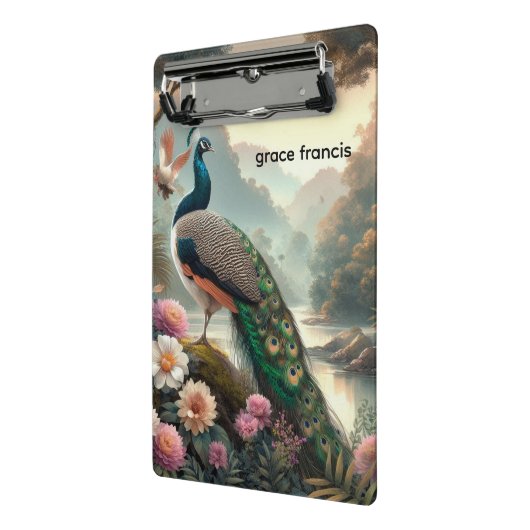 ピーコック付き熱帯雨林 ミニクリップボード (アングル2)