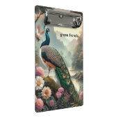 ピーコック付き熱帯雨林 ミニクリップボード (アングル)