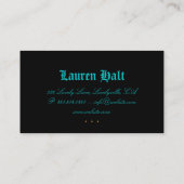 ピーコック名刺ヘアサロン爪、 ネイルスパ 名刺 (裏面)