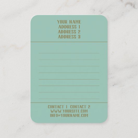 ピーコック名刺 名刺 (裏面)