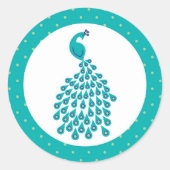 ピーコック封筒用シールステッカー ラウンドシール (正面)