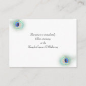 ピーコック披露宴カード エンクロージャーカード (裏面)