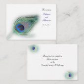 ピーコック披露宴カード エンクロージャーカード (正面/裏面)