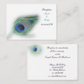 ピーコック披露宴カード エンクロージャーカード (正面/裏面)