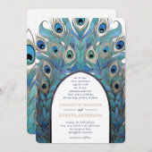 ピーコック抽象芸術アーチ |モノグラム 招待状 (正面/裏面)
