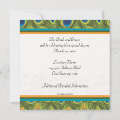 ピーコック招待状バリエーション2 セーブザデート (裏面)