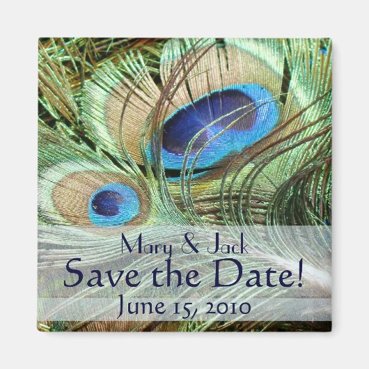 ピーコック日付磁石を保存 マグネット (正面)