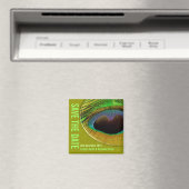 ピーコック日付緑の磁石を保存 マグネット (インサイチュ (食洗機))