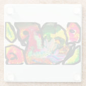 ピーコック春アート ガラスコースター (裏面)