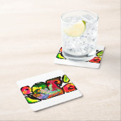 ピーコック春アート スクエアペーパーコースター (インサイチュ)