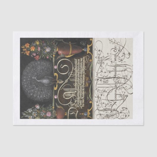 ピーコック書道デコパージ紙 薄葉紙 (正面)