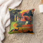 ピーコック枕のガウギン風景 クッション (ブランケット)