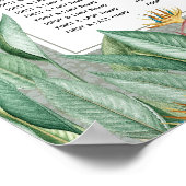 ピーコック熱帯結婚緑地座表 ポスター (角)