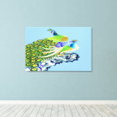 ピーコック立包まれた3 キャンバスプリント (インサイチュ (ウッドフロア))