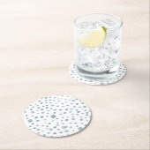 ピーコック紙吹雪ウォーターカラードット紙コースター ラウンドペーパーコースター (インサイチュ)