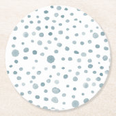 ピーコック紙吹雪ウォーターカラードット紙コースター ラウンドペーパーコースター (正面)