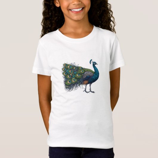 ピーコック素晴らしバードジャージーTシャツ Tシャツ (正面)