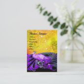 ピーコック紫の黄色の黒の輝き 名刺 (スタンド正面)