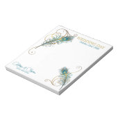 ピーコック結婚のカスタムウェディングプランナーに関する注意事項 ノートパッド (回転)