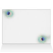 ピーコック結婚のテーブルのシーティングカード (内部横(上))