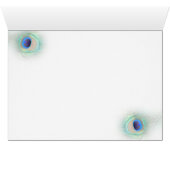 ピーコック結婚のテーブルのシーティングカード (内部横(下))