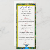 ピーコック結婚のメニューカード メニュー (正面/裏面)