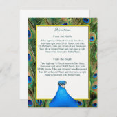 ピーコック結婚の方向札 エンクロージャーカード (正面/裏面)