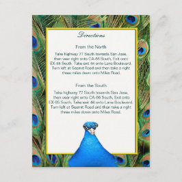 ピーコック結婚の方向札 エンクロージャーカード