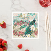 ピーコック結婚ズ用品紙ナプキンス スタンダードカクテルナプキン (インサイチュ)