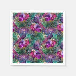 ピーコック結婚ズ用品紙ナプキンス スタンダードカクテルナプキン