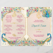 ピーコック結婚ヒンドゥー教の詳細儀式プログラム (正面)