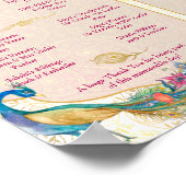 ピーコック結婚ヒンドゥー教の詳細儀式プログラム ポスター (角)