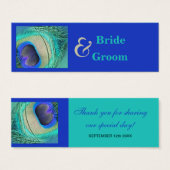 ピーコック結婚式の引き出物ラベル (正面&裏面)