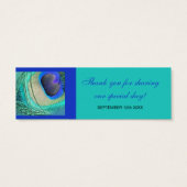 ピーコック結婚式の引き出物ラベル (裏面)