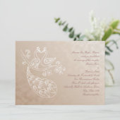 ピーコック結婚式招待状アルパナスタイル 招待状 (スタンド正面)