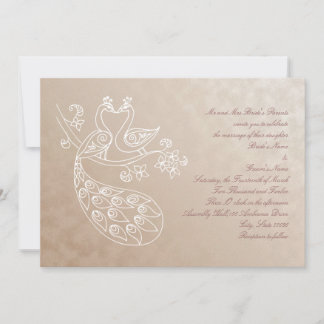 ピーコック結婚式招待状アルパナスタイル 招待状