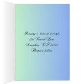 ピーコック結婚式招待状 (内側 (右))