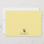 ピーコック結婚式招待状、わら 招待状 (裏面)