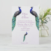 ピーコック結婚式招待状 シーズンカード (スタンド正面)