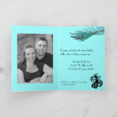 ピーコック結婚式招待状 招待状 (内部)