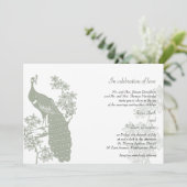 ピーコック結婚式招待状 招待状 (スタンド正面)