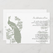 ピーコック結婚式招待状 招待状 (正面/裏面)