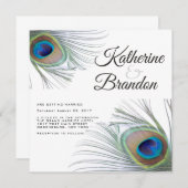 ピーコック結婚式招待状 招待状 (正面/裏面)