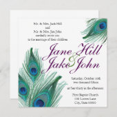 ピーコック結婚式招待状 招待状 (正面/裏面)
