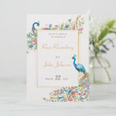 ピーコック結婚式招待状 招待状 (スタンド正面)